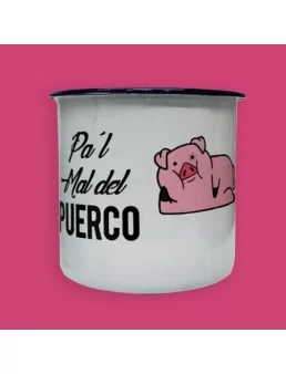 Enameled Cup Pal mal del puerco