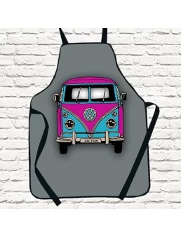 Apron printed of VW retro van